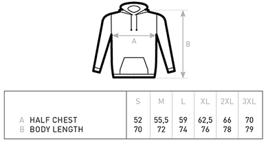 Hoodie sizes