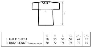 T-Shirt sizes