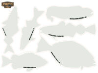CAMO-Tackle Meeresfisch-Aufkleber - (weiss/DIN A4)