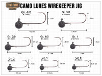 CAMO LURES Wirekeeper Jigs BLACK