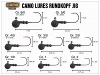 CAMO LURES Rundkopf Jigs BLACK