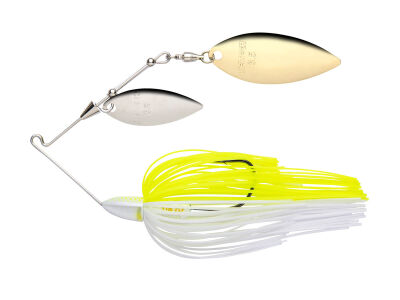 7.0g Baby Tee-Bone Spinnerbaits DW (509) White/Chart