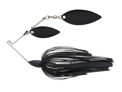 14g Baby Tee-Bone Spinnerbaits Double Willow (001) Black