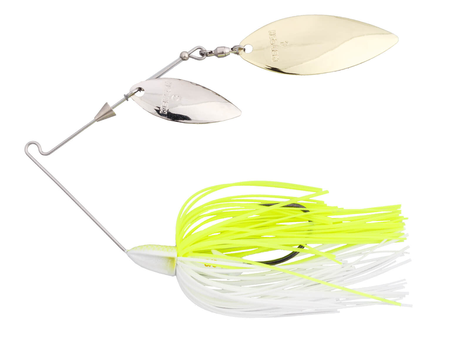 14g Baby Tee-Bone Spinnerbaits Double Willow (509) White/Chart